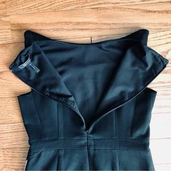 BCBGMAXAZRIA Color Block Sleeveless Black White Sheath Dress Women’s Size 8 - Picture 7 of 10